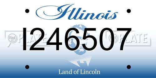 I246507 Illinois License Plate
