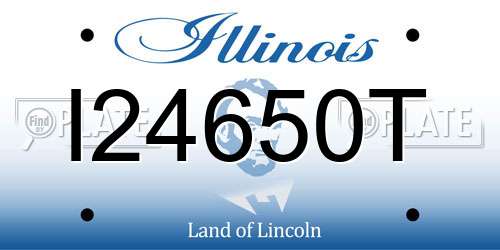 I24650T Illinois License Plate