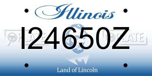 I24650Z Illinois License Plate