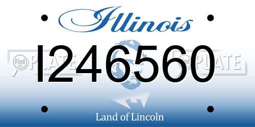 I246560 Illinois License Plate