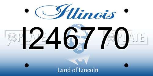 I246770 Illinois License Plate