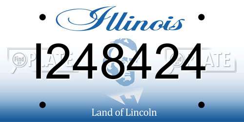 I248424 Illinois License Plate