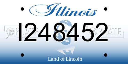 I248452 Illinois License Plate