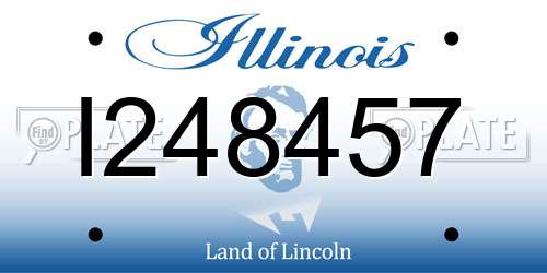 I248457 Illinois License Plate