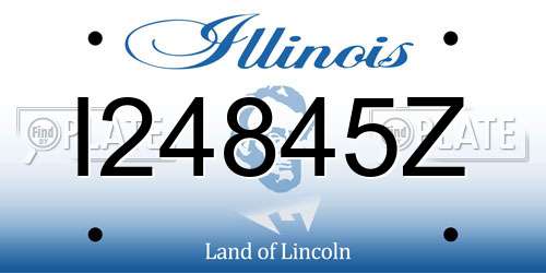 I24845Z Illinois License Plate