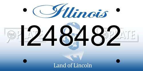 I248482 Illinois License Plate