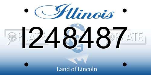I248487 Illinois License Plate