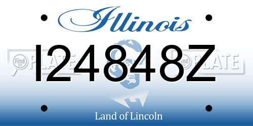 I24848Z Illinois License Plate
