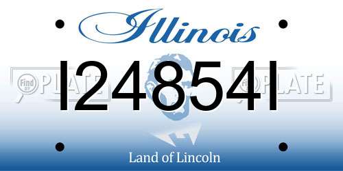 I24854I Illinois License Plate