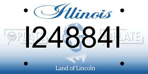 I24884I Illinois License Plate