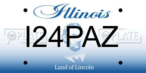 I24PAZ Illinois License Plate