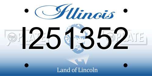 I251352 Illinois License Plate