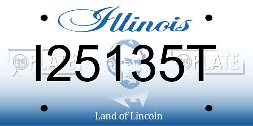 I25135T Illinois License Plate