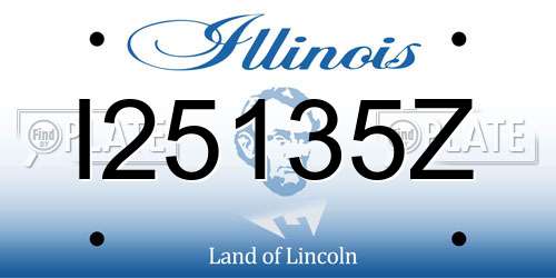 I25135Z Illinois License Plate