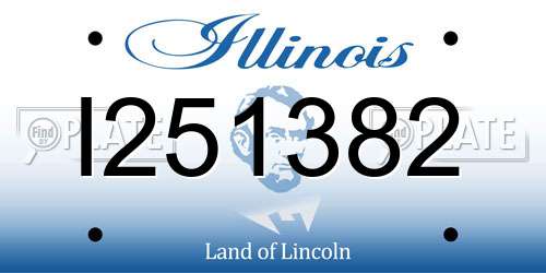 I251382 Illinois License Plate