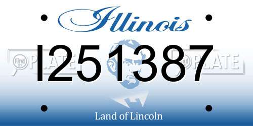 I251387 Illinois License Plate
