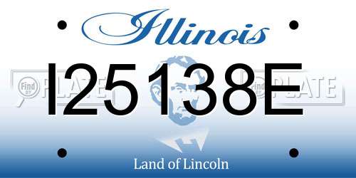 I25138E Illinois License Plate