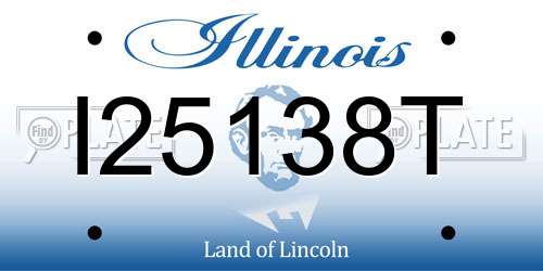 I25138T Illinois License Plate