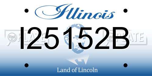 I25152B Illinois License Plate