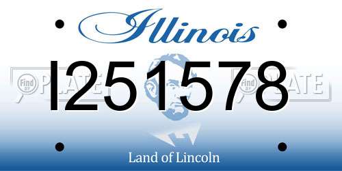 I251578 Illinois License Plate