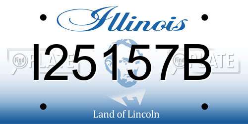 I25157B Illinois License Plate