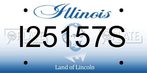 I25157S Illinois License Plate
