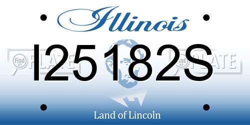 I25182S Illinois License Plate