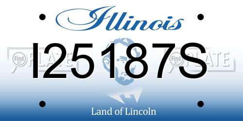 I25187S Illinois License Plate