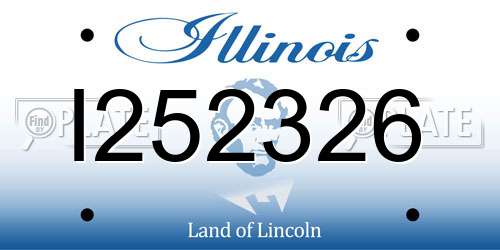 I252326 Illinois License Plate