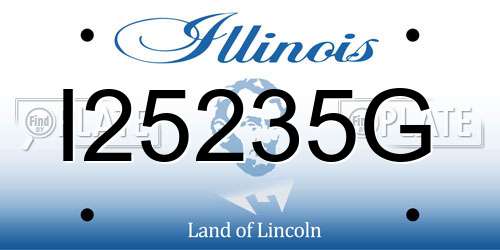 I25235G Illinois License Plate