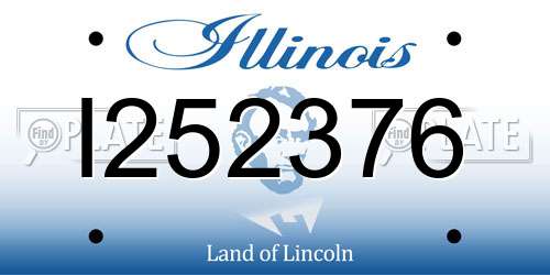 I252376 Illinois License Plate