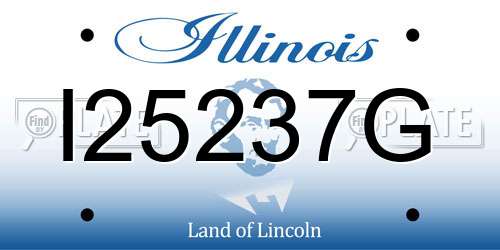 I25237G Illinois License Plate
