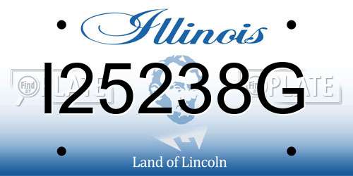 I25238G Illinois License Plate