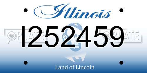 I252459 Illinois License Plate