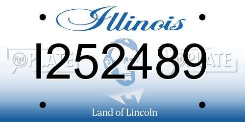 I252489 Illinois License Plate