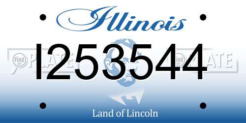 I253544 Illinois License Plate