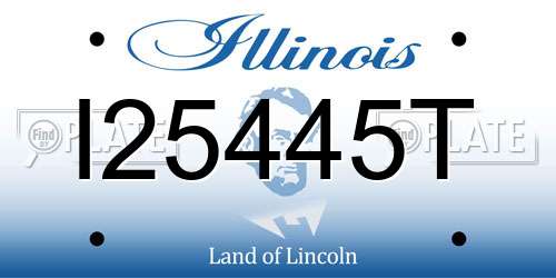 I25445T Illinois License Plate