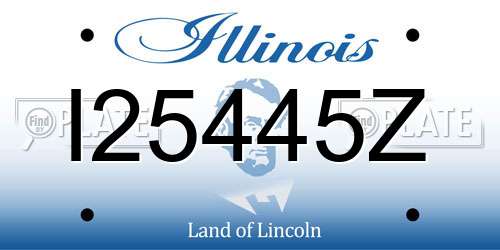 I25445Z Illinois License Plate