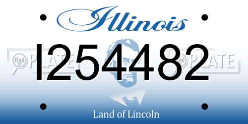 I254482 Illinois License Plate