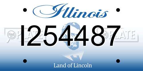 I254487 Illinois License Plate