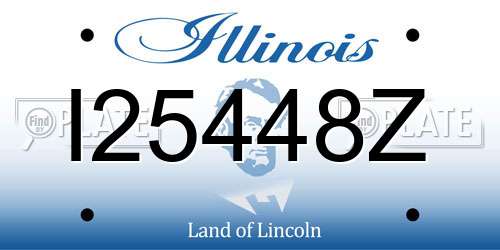 I25448Z Illinois License Plate