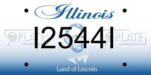 I2544I Illinois License Plate