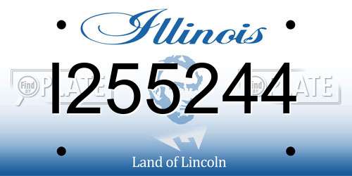 I255244 Illinois License Plate