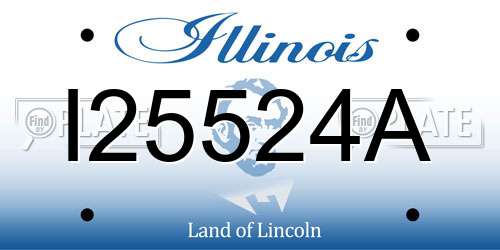 I25524A Illinois License Plate