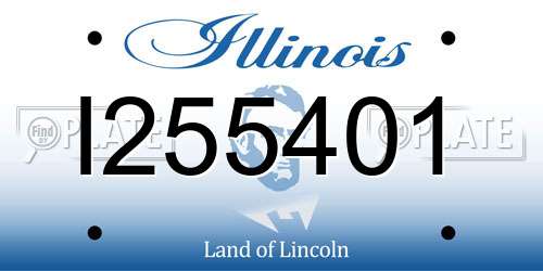I255401 Illinois License Plate