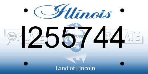 I255744 Illinois License Plate