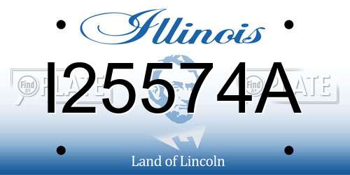 I25574A Illinois License Plate