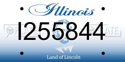 I255844 Illinois License Plate