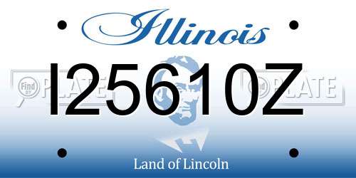 I25610Z Illinois License Plate