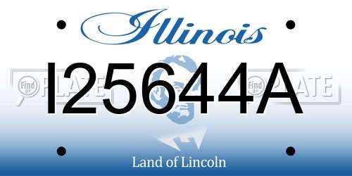 I25644A Illinois License Plate